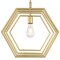 Westinghouse Pendant 60W Holly 18.25In Champagne Brass Hexagon Ring Shade 6351200 - alternate 2